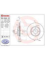 BREMBO 09.C422.11 Тормозной диск с покрытием