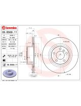 BREMBO 09.B569.11 Тормозной диск с покрытием