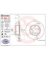 BREMBO 09.C649.11 Тормозной диск с покрытием