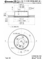 BREMBO 09.B337.21 Тормозной диск с покрытием