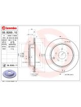 BREMBO 09.B265.11 Тормозной диск с покрытием