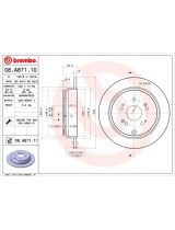BREMBO 08.A871.11 Тормозной диск с покрытием