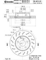 BREMBO 09.A613.51 Тормозной диск с покрытием