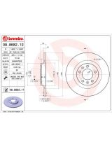 BREMBO 08.8682.11 Тормозной диск с покрытием