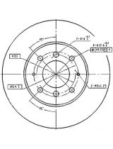Patron PBD4345 Тормозной диск передний