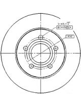 Patron PBD4045 Тормозной диск передний