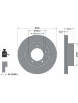 Textar 92204603 Тормозной диск передние