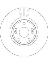TRW DF4229S Тормозной диск передний