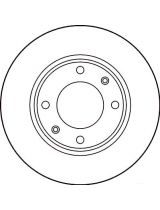 TRW DF1221 Тормозной диск передний
