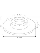 Valeo 297834 Тормозной диск задний