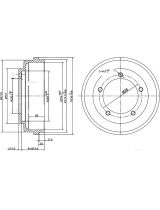 Patron PDR1067 Тормозной барабан