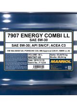 Моторное масло MANNOL MN7907-60 Energy Combi LL 5W-30 SN/CF 60л