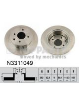 NIPPARTS N3311049 Тормозной диск