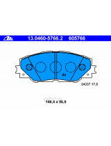 ATE 13.0460-5766.2 Колодки дисковые передние