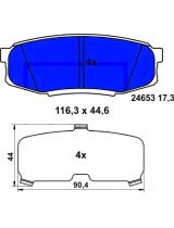 ATE 13.0460-5734.2 Колодки дисковые задние