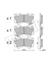 METELLI 22-0821-0 Колодки дисковые 4 шт