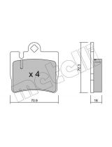 METELLI 22-0597-0 Колодки дисковые 4 шт
