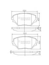 NIPPARTS J3602095 Колодки дисковые 4 шт