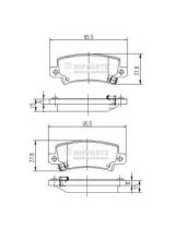NIPPARTS J3612025 Колодки дисковые 4 шт