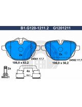 GALFER B1-G120-1211-2 Колодки дисковые 4 шт