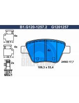 GALFER B1-G120-1257-2 Колодки дисковые 4 шт