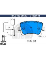 GALFER B1-G102-0682-2 Колодки дисковые 4 шт