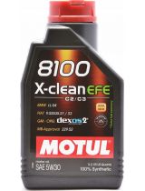 Моторное масло MOTUL 109470 8100 X-CLEAN EFE 5W-30 1л (замена 107210)