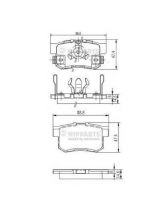 NIPPARTS J3614017 Колодки дисковые 4 шт
