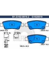 GALFER B1-G102-0819-2 Колодки дисковые 4 шт