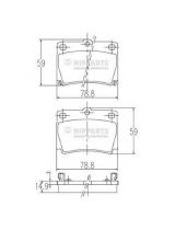 NIPPARTS J3615011 Колодки дисковые 4 шт