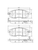 NIPPARTS N3601099 Колодки дисковые 4 шт
