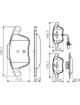 BOSCH 0 986 494 538 Колодки дисковые