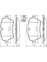 BOSCH 0 986 494 489 Колодки дисковые