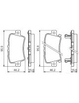 BOSCH 0 986 494 249 Колодки дисковые задние