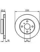 BOSCH 0 986 479 244 Тормозной диск