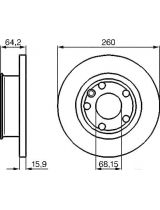 BOSCH 0 986 478 547 Тормозной диск