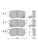 METELLI 22-0365-0 Колодки дисковые 4 шт