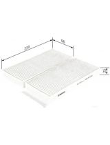 BOSCH 1 987 435 077 Фильтр салонный (без рамки)