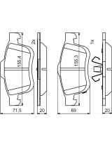 BOSCH 0 986 494 801 Колодки дисковые