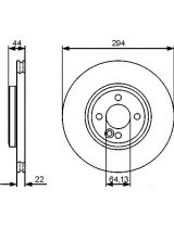 BOSCH 0 986 479 438 Тормозной диск передний