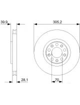 BOSCH 0 986 479 291 Тормозной диск передний