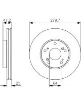 BOSCH 0 986 479 S82 Тормозной диск передний