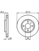 BOSCH 0 986 478 639 Тормозной диск передний