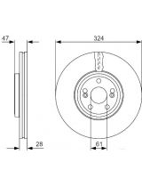 BOSCH 0 986 479 565 Тормозной диск передний