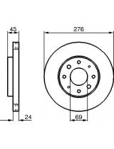BOSCH 0 986 479 140 Тормозной диск передний