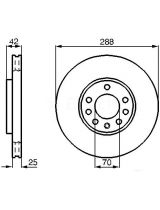BOSCH 0 986 478 588 Тормозной диск передний