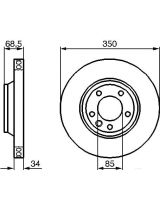 BOSCH 0 986 479 251 Тормозной диск передний