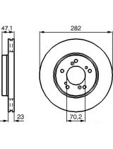 BOSCH 0 986 478 667 Тормозной диск передний