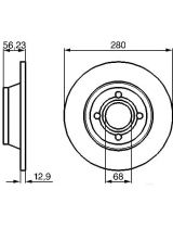 BOSCH 0 986 478 131 Тормозной диск передний