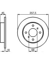 BOSCH 0 986 478 564 Тормозной диск